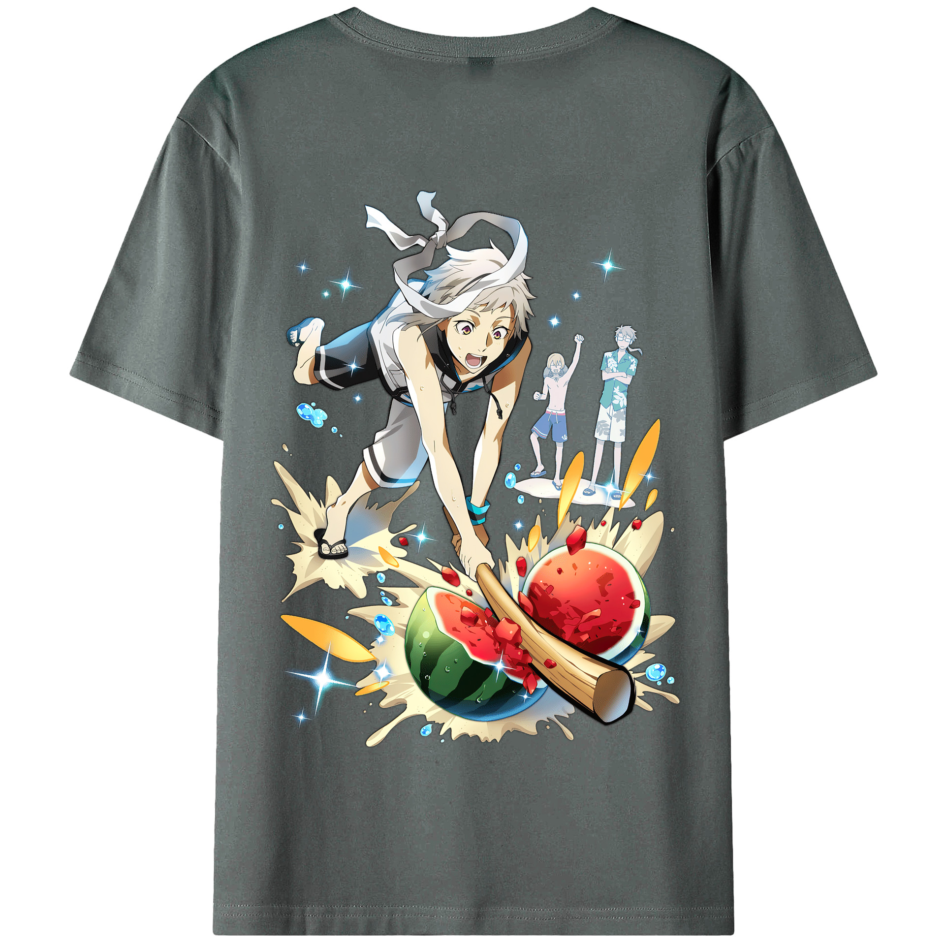 （画像用） 文豪ストレイドッグス Bungo Stray Dogs 綿100％半袖Tシャツ（背面プリント）